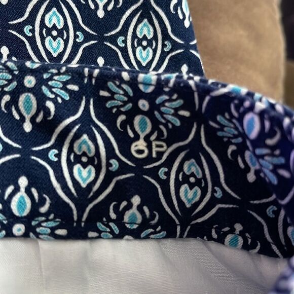 St John’s Bay Blue Teal Straight Leg Mosaic Medallion Print Pants Size 6 P - Picture 9 of 15